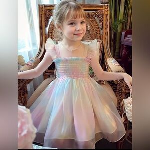 Princess Pastel Rainbow Dress for Girls